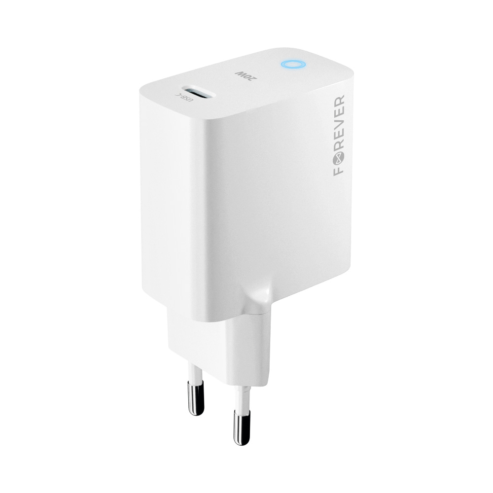 Forever ładowarka sieciowa PD QC TC-06-20C 1x USB-C 20W biała - obrazek 3