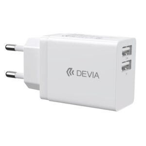 Devia ładowarka sieciowa Smart 2x USB 2,4A biała