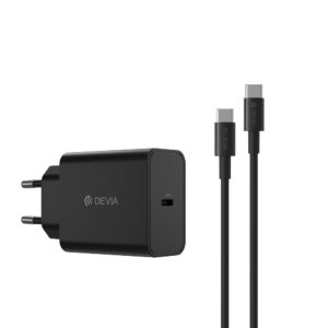 Devia ładowarka sieciowa Rocket PD 45W 1x USB-C czarna + kabel USB-C - USB-C