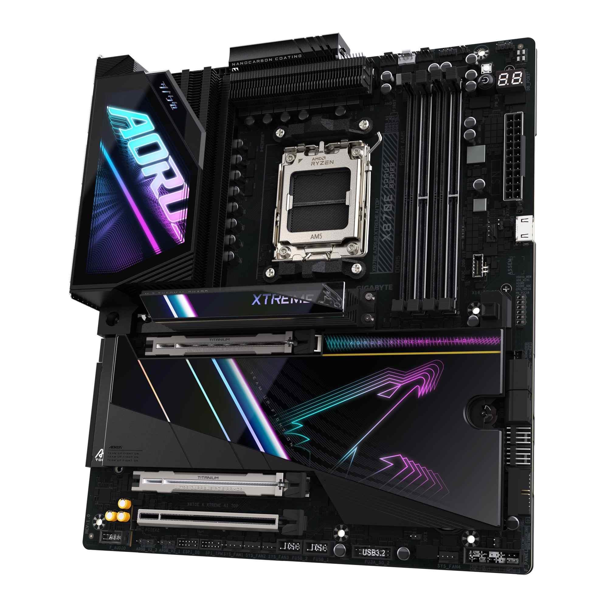 Płyta Gigabyte X870E A XTREME AI TOP /AMD X870/DDR5/SATA3/M.2/USB4/PCIe5.0/WiFi/BT/AM5/E-ATX - obrazek 3