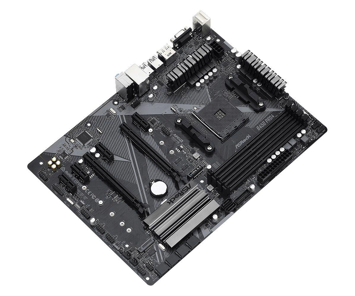 Płyta ASRock B450 Pro4 R2.0 /AMD B450/DDR4/SATA3/M.2/USB3.0/PCIe3.0/AM4/ATX - obrazek 2