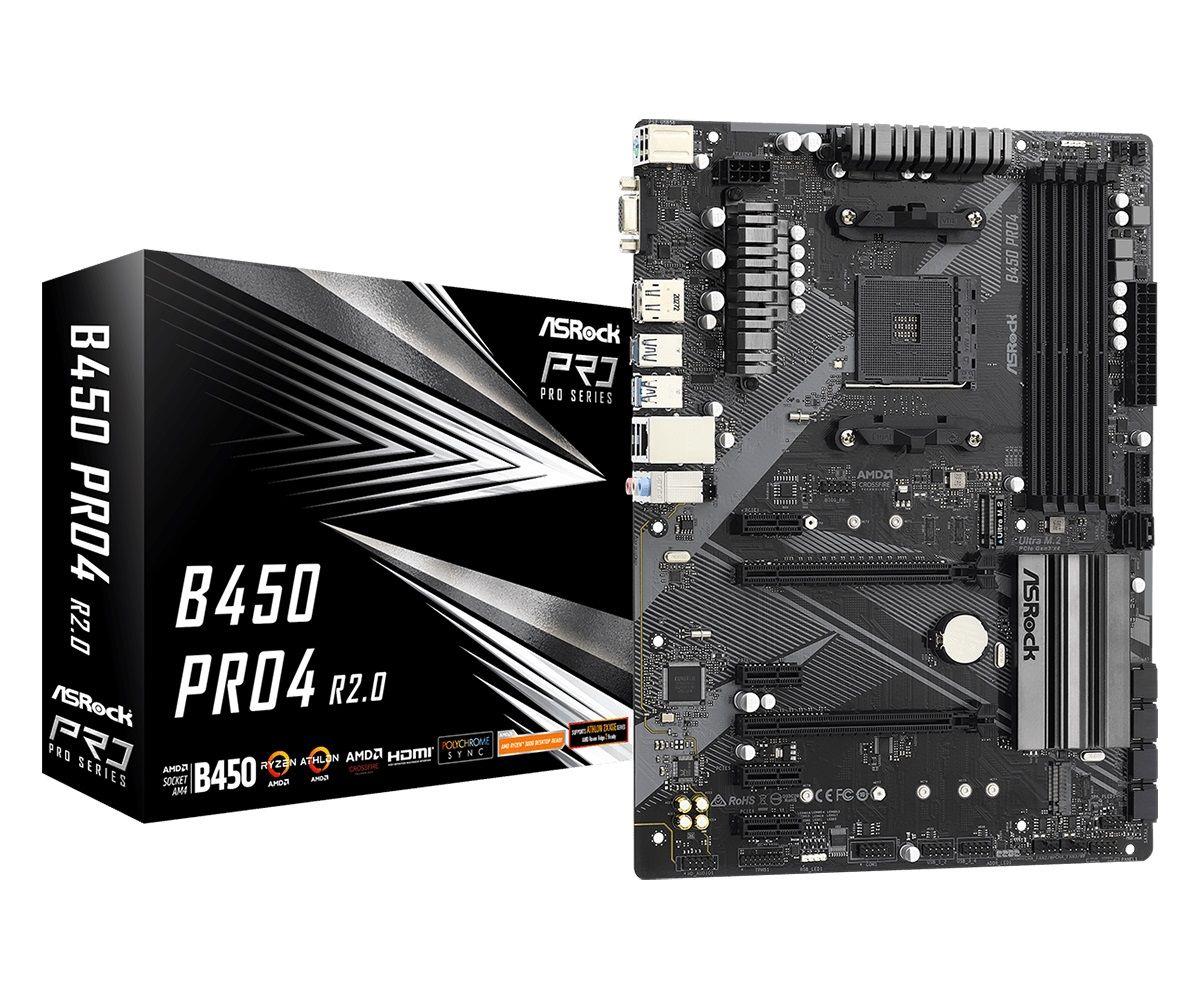 Płyta ASRock B450 Pro4 R2.0 /AMD B450/DDR4/SATA3/M.2/USB3.0/PCIe3.0/AM4/ATX - obrazek 5