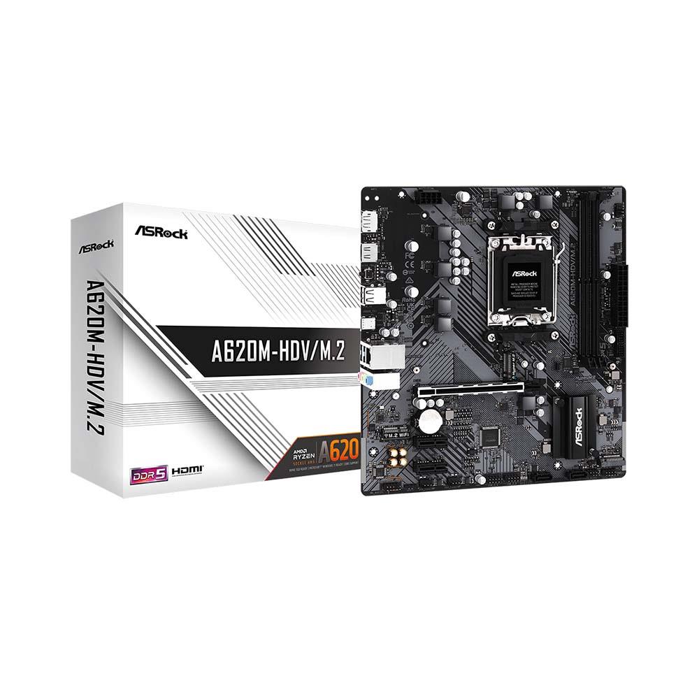 Płyta ASRock A620M-HDV/M.2 /AMD A620/DDR5/SATA3/M.2/USB3.1/PCIe4.0/AM5/mATX - obrazek 4