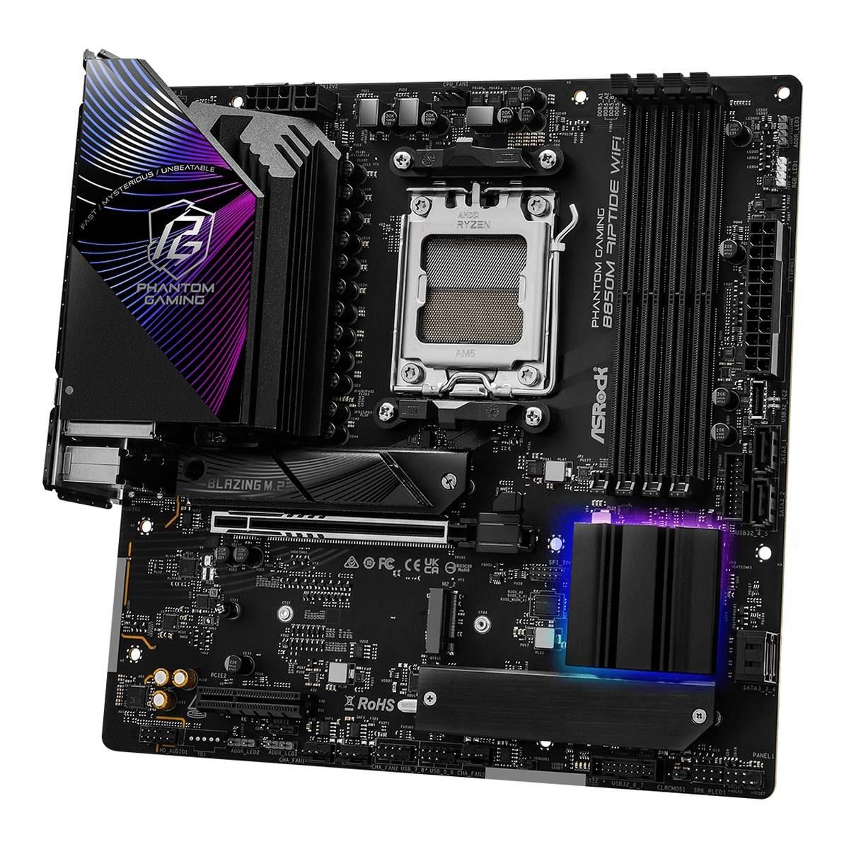 Płyta ASrock B850M Riptide WiFi /AMD B850/DDR5/SATA3/M.2/USB3.1/WiFi/BT/PCIe5.0/AM5/mATX - obrazek 3