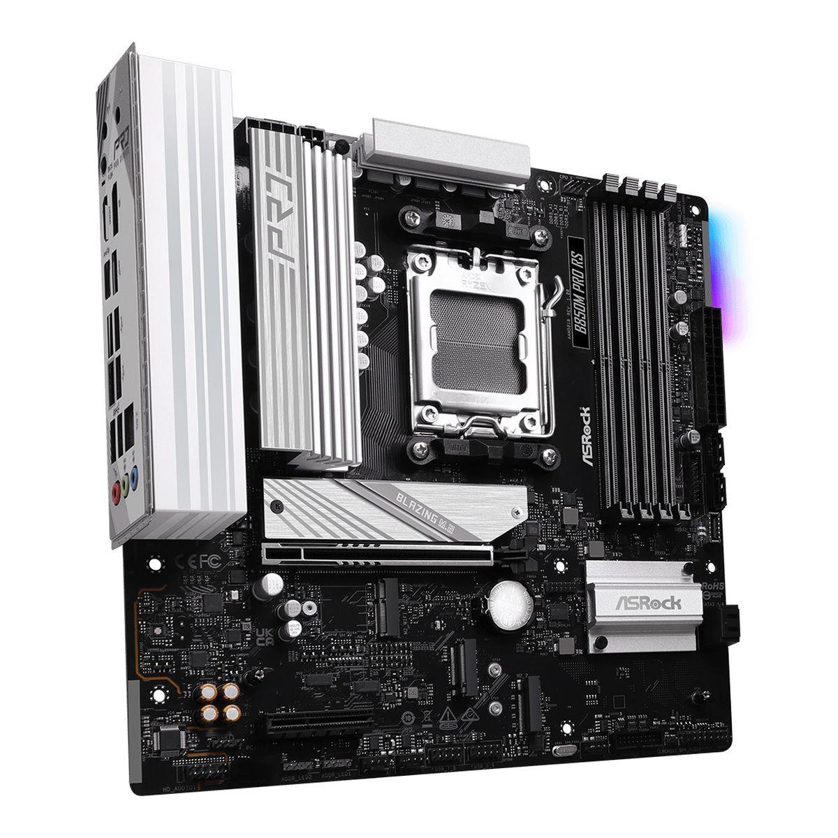 Płyta ASrock B850M Pro RS /AMD B850/DDR5/SATA3/M.2/USB3.1/PCIe5.0/AM5/mATX - obrazek 2