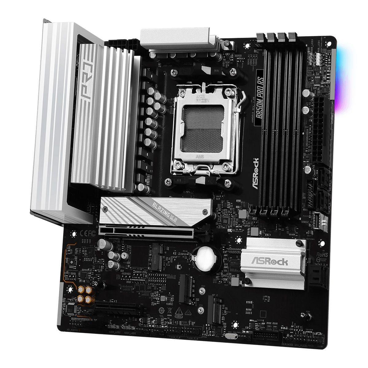 Płyta ASrock B850M Pro RS /AMD B850/DDR5/SATA3/M.2/USB3.1/PCIe5.0/AM5/mATX - obrazek 3