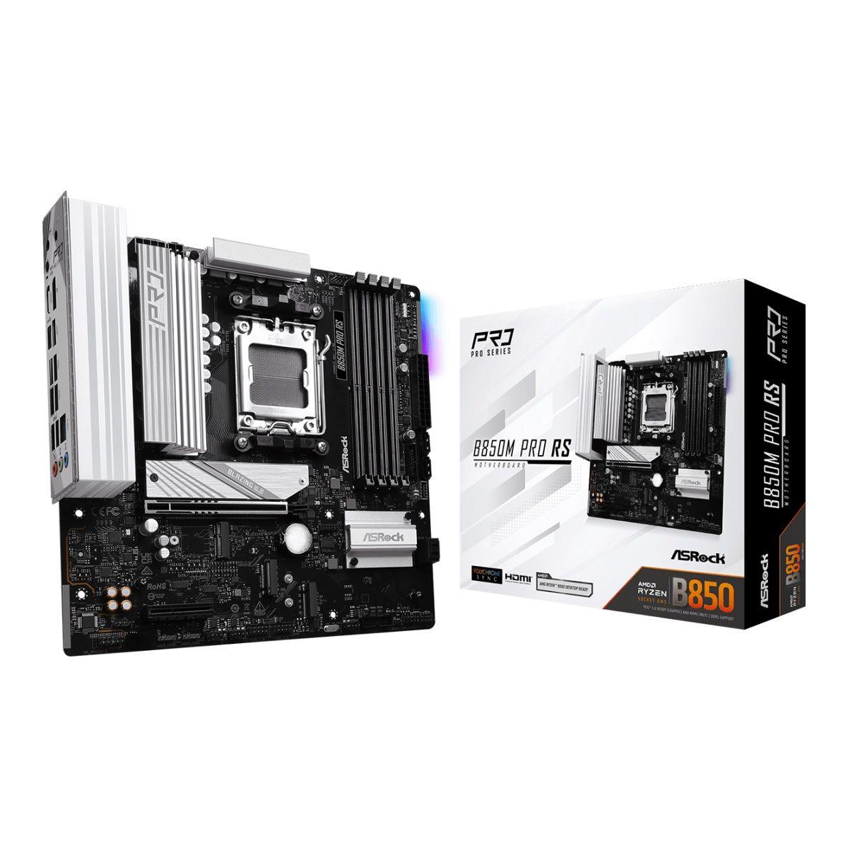 Płyta ASrock B850M Pro RS /AMD B850/DDR5/SATA3/M.2/USB3.1/PCIe5.0/AM5/mATX - obrazek 5