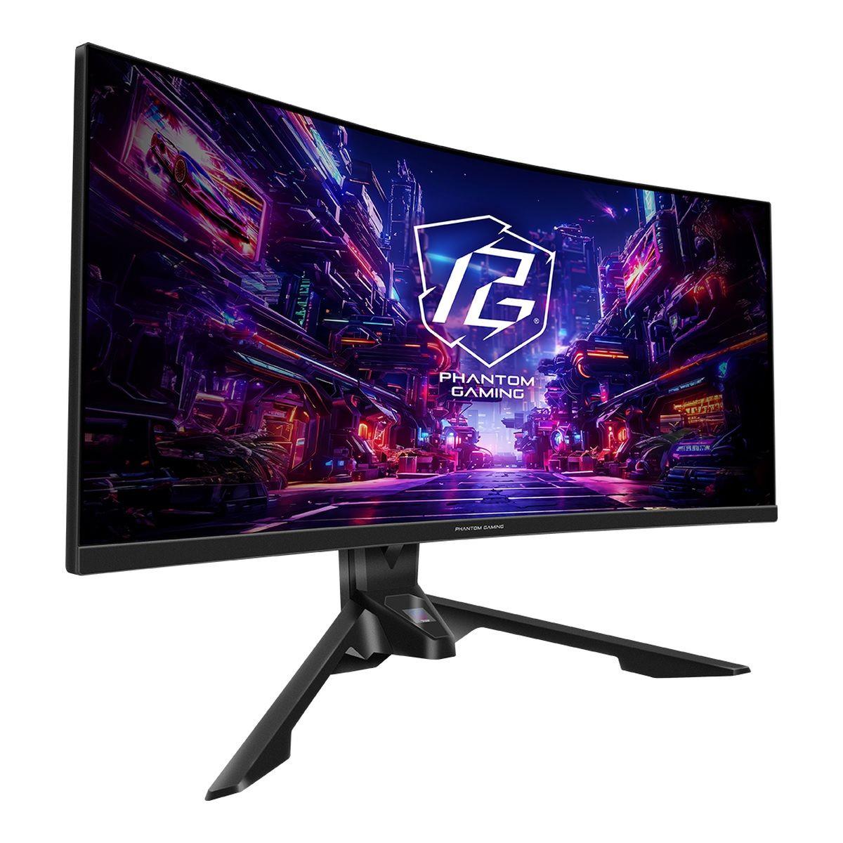 Monitor ASRock 34" Curved Phantom Gaming Monitor PG34QRT3A VA WQHD 180Hz 2xHDMI 2xDP HUB WiFi głośniki 2x2W - obrazek 2