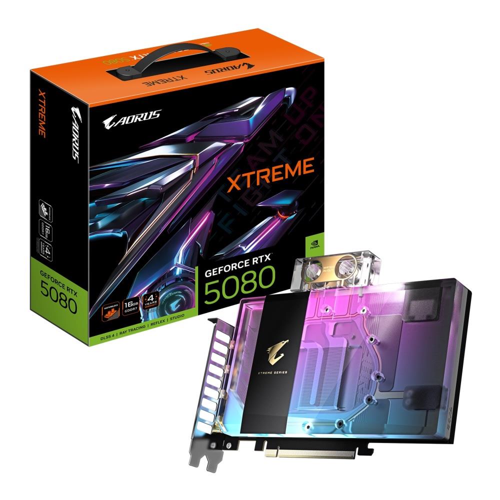 Karta VGA Gigabyte AORUS GeForce RTX 5080 XTREME WATERFORCE WB 16G 16GB GDDR7 256bit HDMI+3xDP PCIe5.0 - obrazek 9