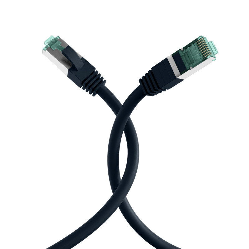 Patchcord Cat6a SFTP 0,25m 100% CU LSZH czarny - obrazek 3