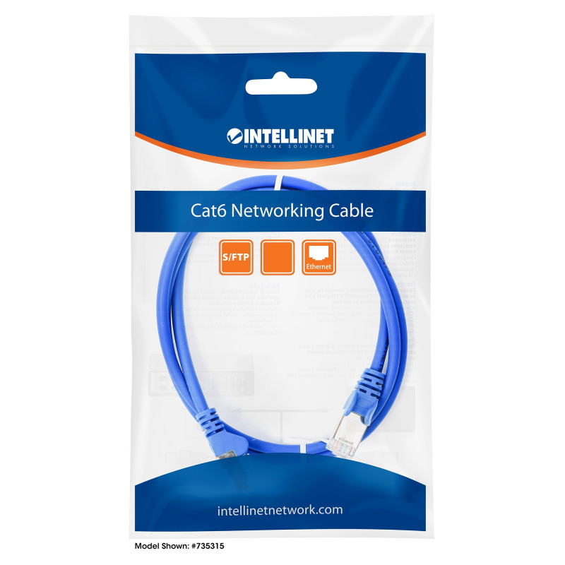 Patchcord Cat6 SFTP 0,5m 100% CU LSZH niebieski - obrazek 3