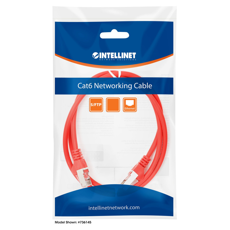 Patchcord Cat6 SFTP 0,5m 100% CU LSZH czerwony - obrazek 3