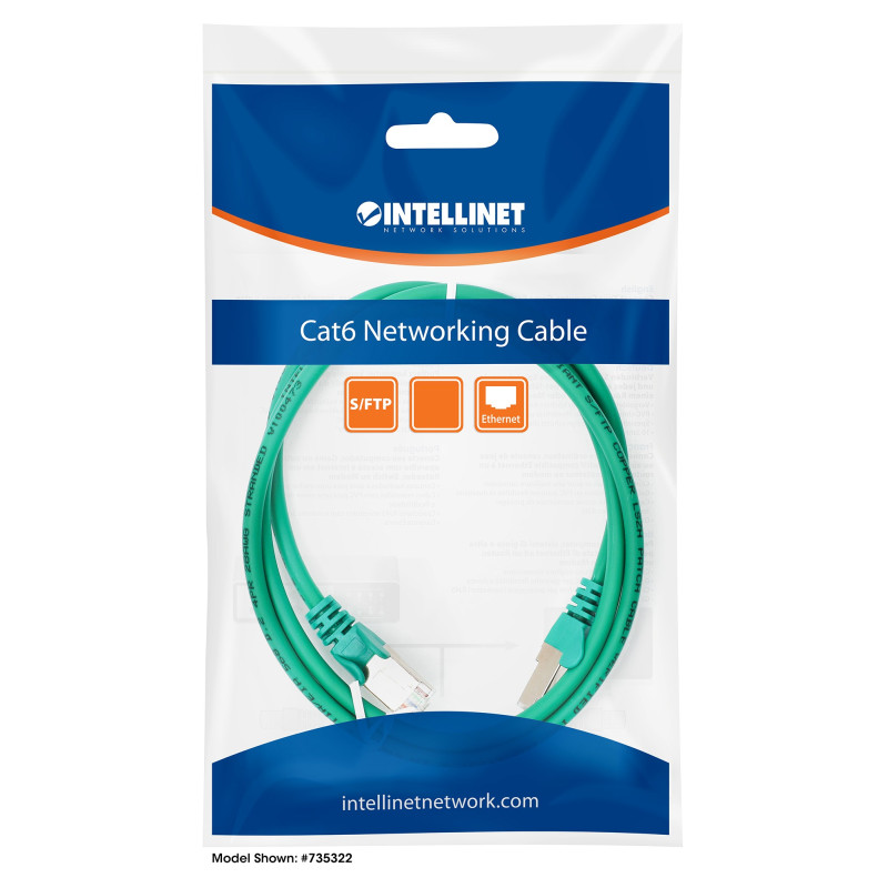 Patchcord Cat6 SFTP 0,25m 100% CU LSZH zielony - obrazek 3