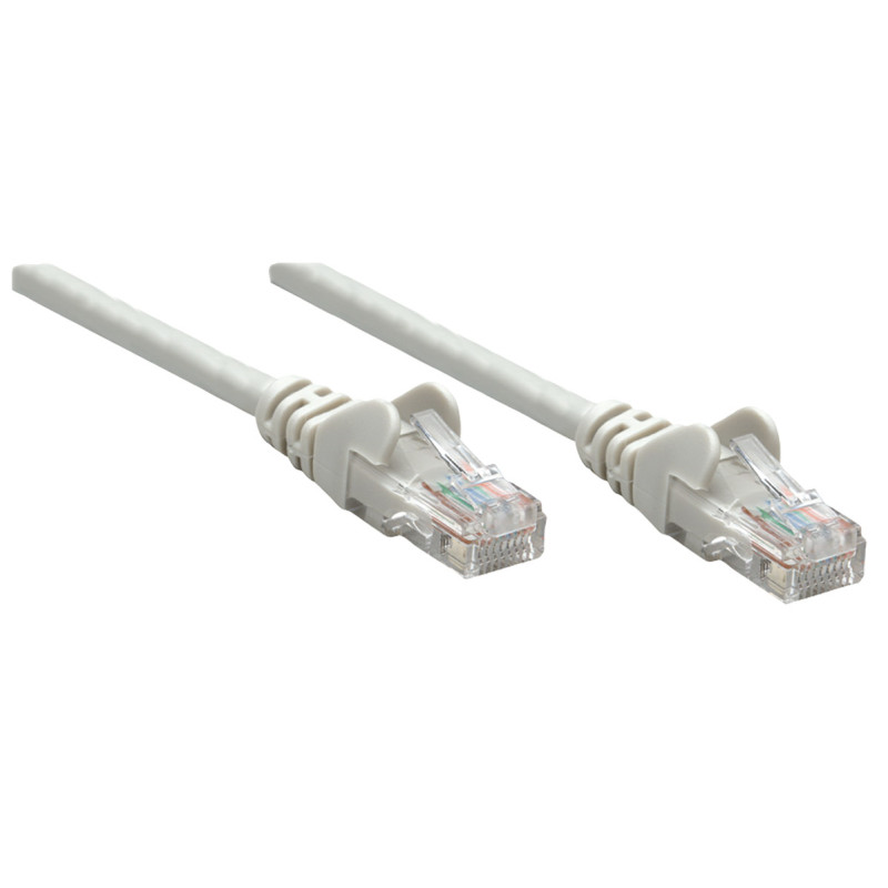 Patchcord Cat6 UTP 0,25m 100% CU szary