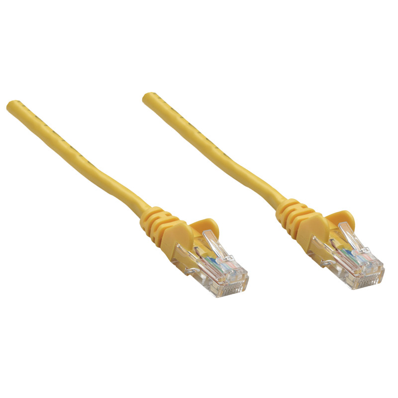 Patchcord Cat6 UTP 0,25m 100% CU żółty