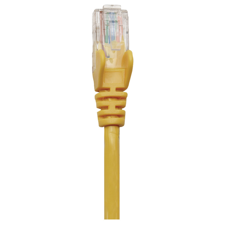 Patchcord Cat6 UTP 0,25m 100% CU żółty - obrazek 2