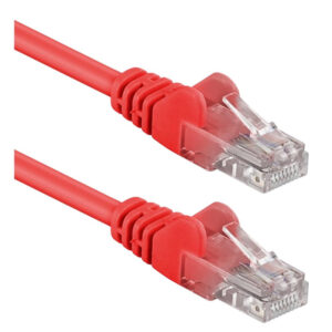 Patchcord Cat6 UTP 0,3m 100% CU czerwony