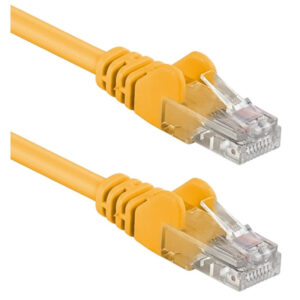 Patchcord Cat6 UTP 0,3m 100% CU żółty