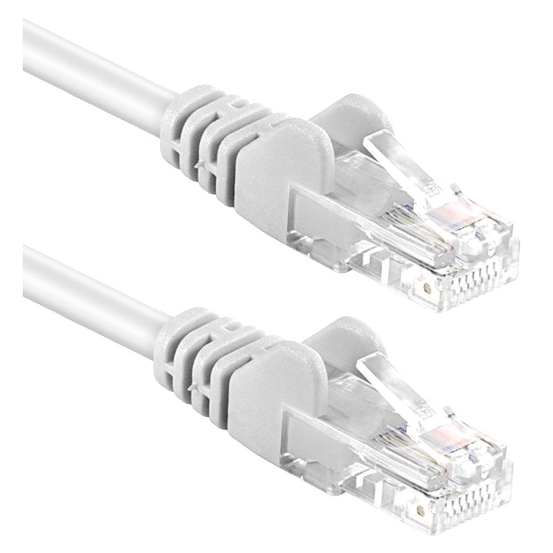 Patchcord Cat6 UTP 0,3m 100% CU biały - obrazek 2