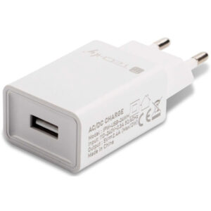 Ładowarka sieciowa USB 12W/2.4A 5V biała